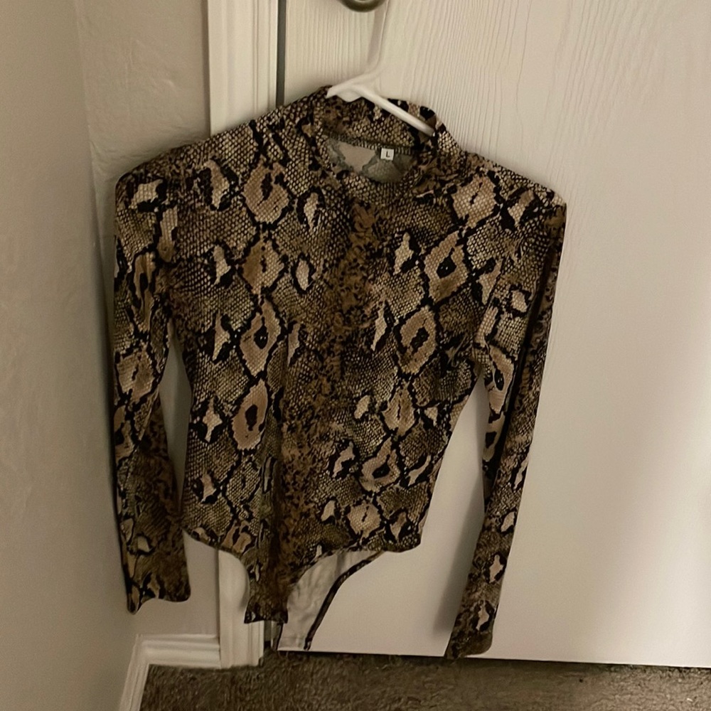 EUC snakeskin bodysuit